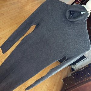 New without tag express knit dress long length in dark gray size S